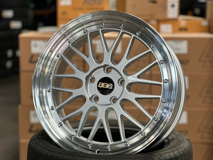 New 18X8 ET38 BBS LM Design Rim (4 wheel) Gloss Silver 5X114.3
