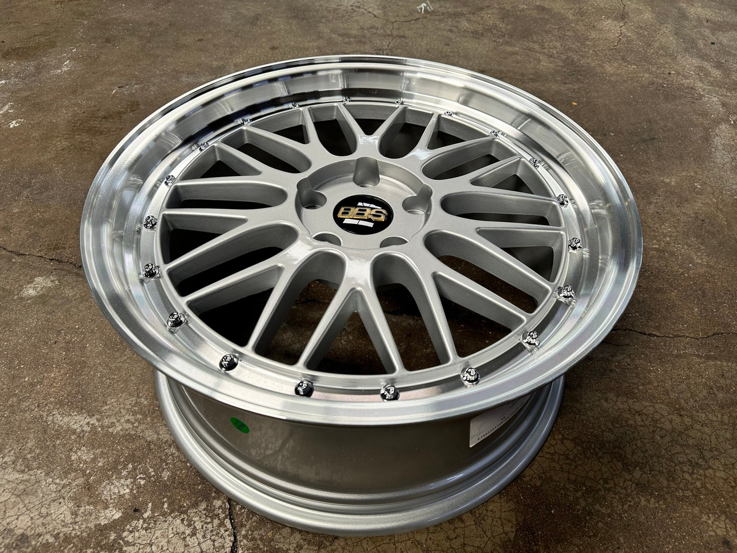 New 18X8 ET38 BBS LM Design Rim (4 wheel) Gloss Silver 5X114.3