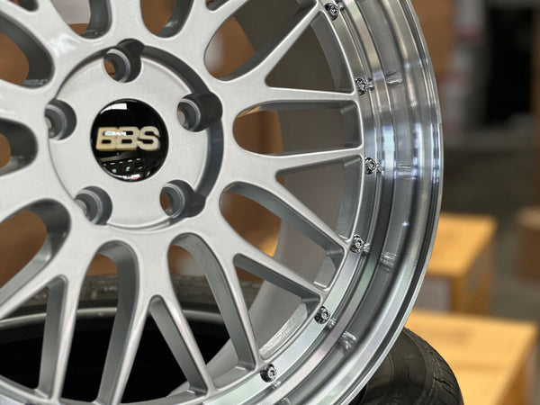 New 18X8 ET38 BBS LM Design Rim (4 wheel) Gloss Silver 5X114.3