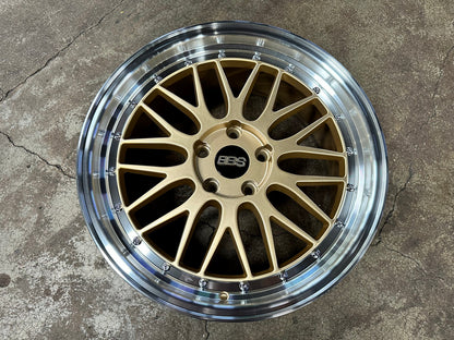 New 18X8 ET38 BBS LM Design Rim (4 wheel) Gloss Gold 5X112