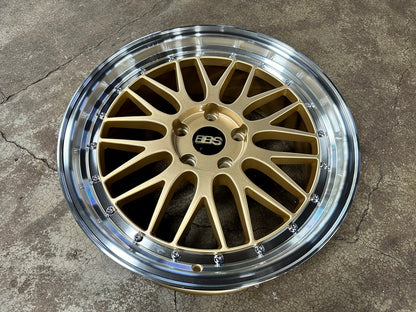 New 18X8 ET38 BBS LM Design Rim (4 wheel) Gloss Gold 5X114.3