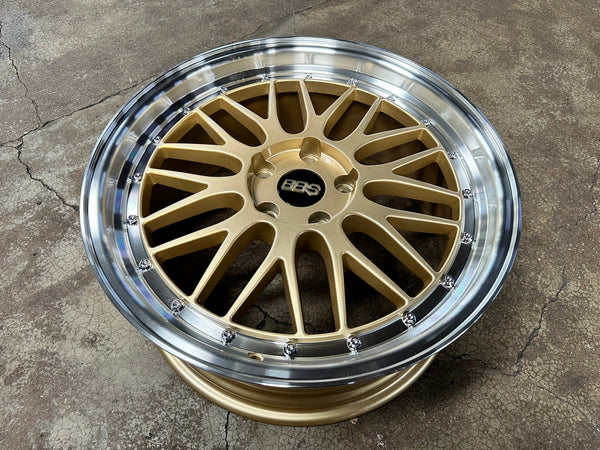 New 18X8 ET38 BBS LM Design Rim (4 wheel) Gloss Gold 5X114.3
