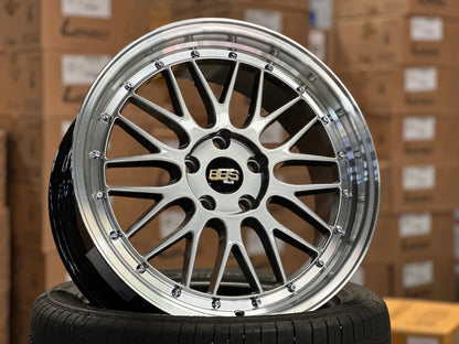 New 18X8 ET38 BBS LM Design Rim (4 wheel) Hyper Black 5X114.3