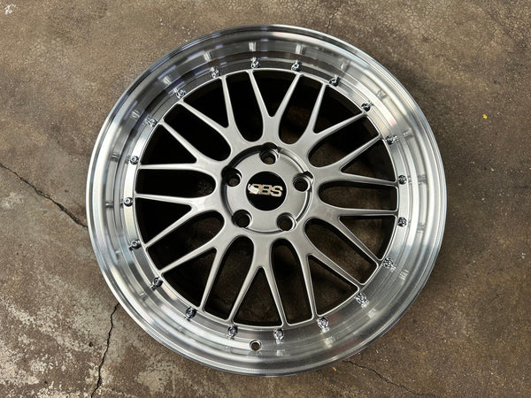 New 18X8 ET38 BBS LM Design Rim (4 wheel) Hyper Black 5X112