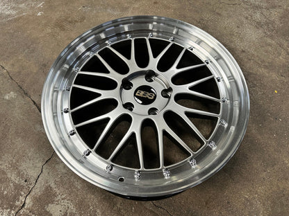 New 18X8 ET38 BBS LM Design Rim (4 wheel) Hyper Black 5X114.3