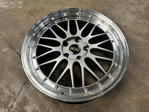 New 18X8 ET38 BBS LM Design Rim (4 wheel) Hyper Black 5X114.3