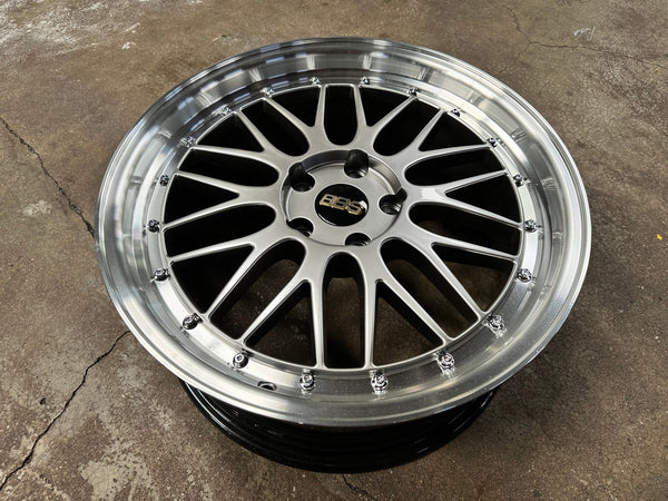 New 18X8 ET38 BBS LM Design Rim (4 wheel) Hyper Black 5X114.3