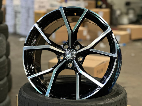 New 19X8.5 ET35 Overdrive Forged R Line Rim (4 wheel) Gloss Black PF 5X112