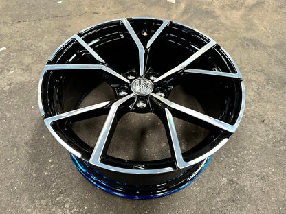 New 19X8.5 ET35 Overdrive Forged R Line Rim (4 wheel) Gloss Black PF 5X112