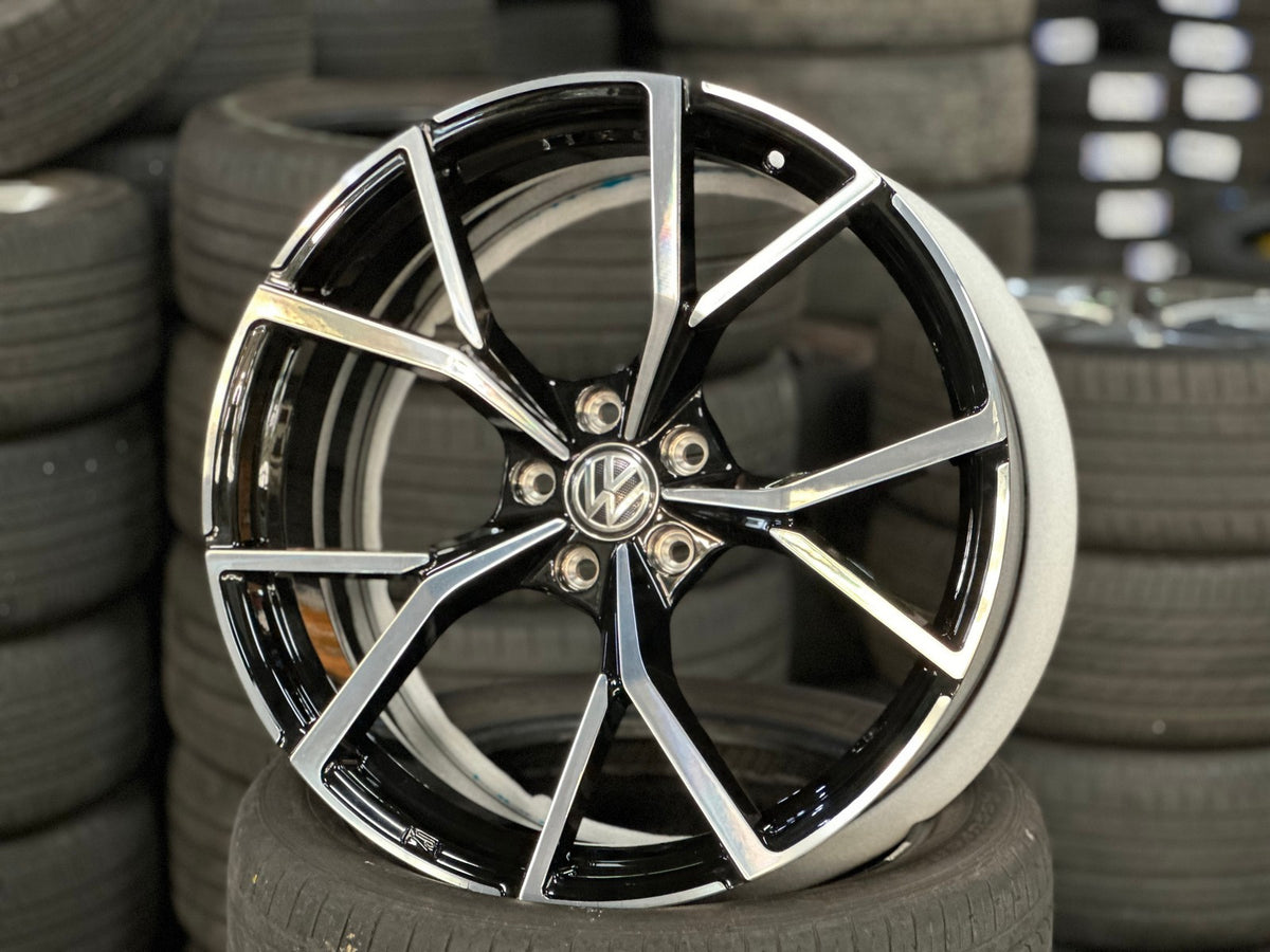 New 20X8.5 ET35 Overdrive Forged R Line Rim (4 wheel) Gloss Black PF 5X112