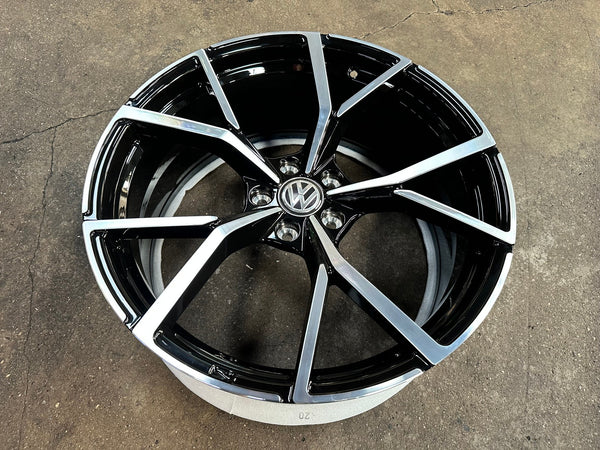 New 20X8.5 ET35 Overdrive Forged R Line Rim (4 wheel) Gloss Black PF 5X112