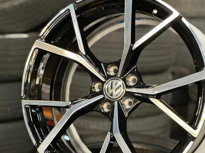 New 20X8.5 ET35 Overdrive Forged R Line Rim (4 wheel) Gloss Black PF 5X112