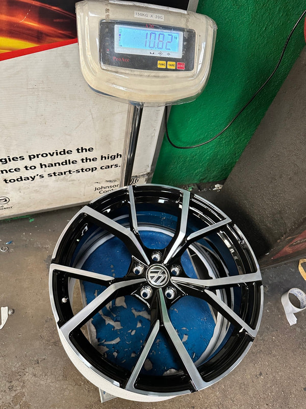 New 20X8.5 ET35 Overdrive Forged R Line Rim (4 wheel) Gloss Black PF 5X112