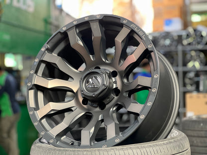 New 18X9 ET-12 Fuel Rim (4 wheel) Black 6X139.7