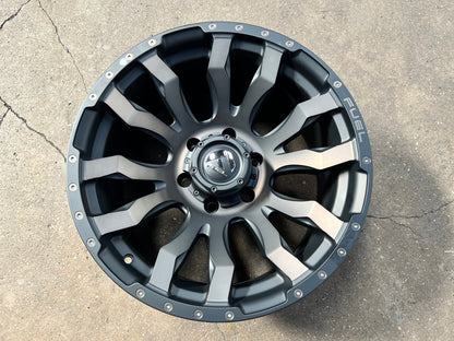 New 18X9 ET-12 Fuel Rim (4 wheel) Black 6X139.7