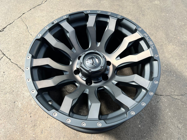 New 18X9 ET-12 Fuel Rim (4 wheel) Black 6X139.7