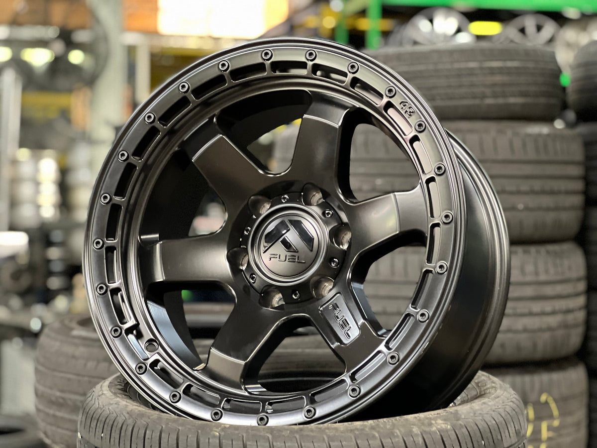 New 18X9 ET-12 Fuel Block Rim (4 wheel) Matt Black 6X139.7