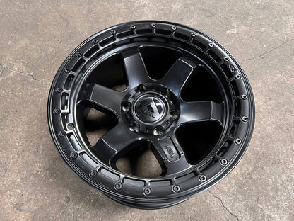New 18X9 ET-12 Fuel Block Rim (4 wheel) Matt Black 6X139.7