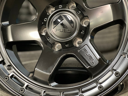 New 18X9 ET-12 Fuel Block Rim (4 wheel) Matt Black 6X139.7