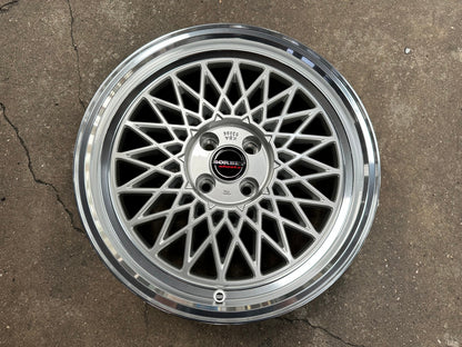 New 17X7 ET25 Borbet B Rim (4 wheel) Gloss Silver 4X100