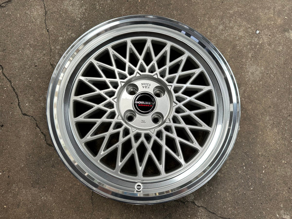 New 17X7 ET25 Borbet B Rim (4 wheel) Gloss Silver 4X100
