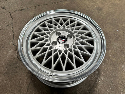 New 17X7 ET25 Borbet B Rim (4 wheel) Gloss Silver 4X100
