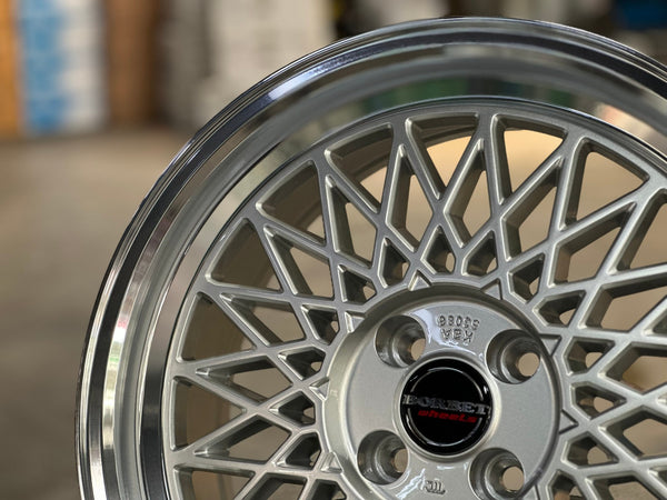 New 17X7 ET25 Borbet B Rim (4 wheel) Gloss Silver 4X100