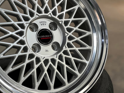 New 17X7 ET25 Borbet B Rim (4 wheel) Gloss Silver 4X100