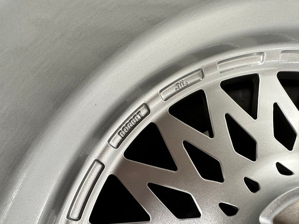 New 17X7 ET25 Borbet B Rim (4 wheel) Gloss Silver 4X100