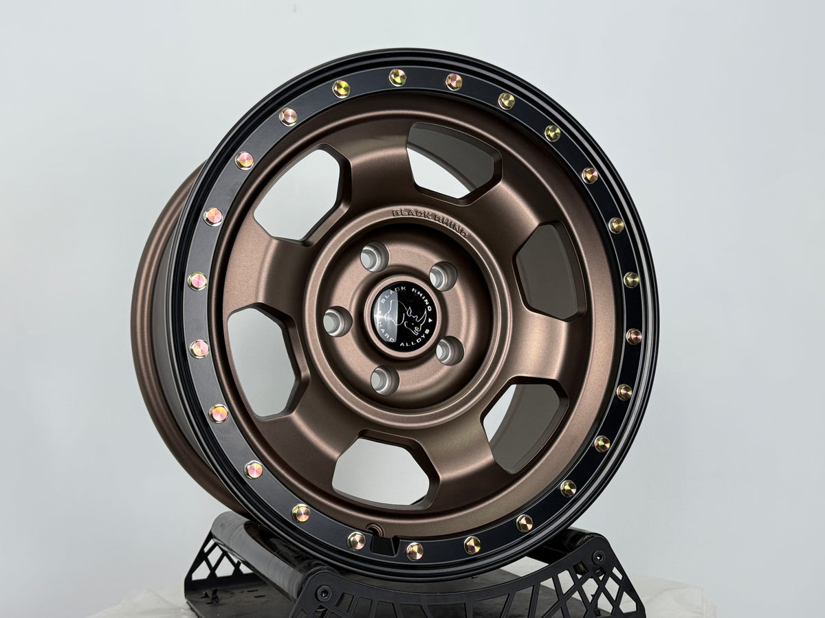 New 17X8.5 ET-10 Black Rhino Trooper Rim (5 wheel) Matt Bronze 5X127