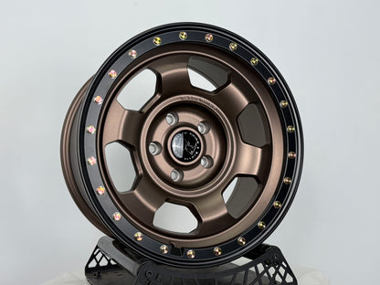 New 17X8.5 ET-10 Black Rhino Trooper Rim (5 wheel) Matt Bronze 5X127