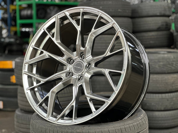 New 22X10.5 ET35 Brixton Forged RF10 Rim (4 wheel) Gloss Gunmetal 5X120