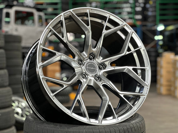 New 22X10.5 ET35 Brixton Forged RF10 Rim (4 wheel) Gloss Gunmetal 5X120