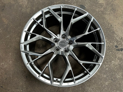 New 22X10.5 ET35 Brixton Forged RF10 Rim (4 wheel) Gloss Gunmetal 5X120