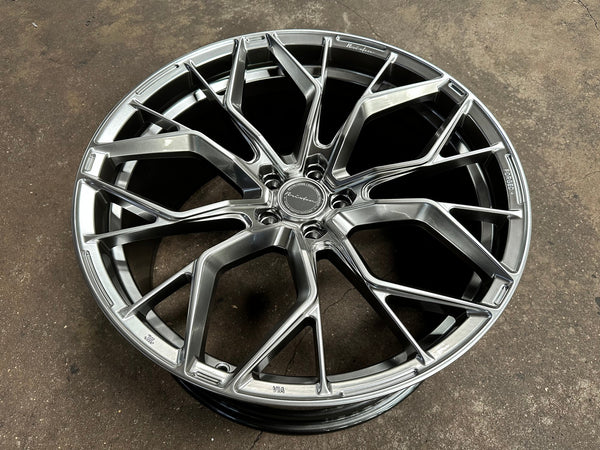 New 22X10.5 ET35 Brixton Forged RF10 Rim (4 wheel) Gloss Gunmetal 5X120
