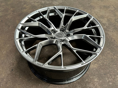 New 22X10.5 ET35 Brixton Forged RF10 Rim (4 wheel) Gloss Gunmetal 5X120