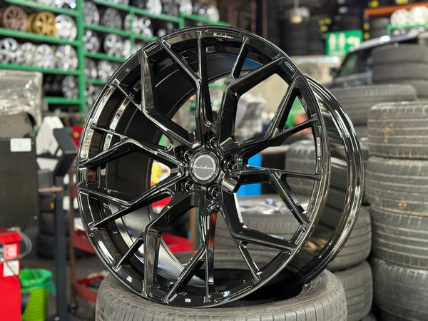 New 22X10.5 ET35 Brixton Forged RF10 Rim (4 wheel) Gloss Black 5X120