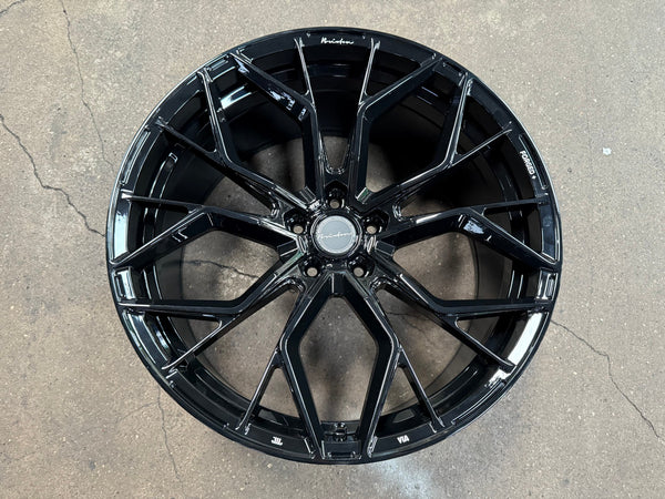 New 22X10.5 ET35 Brixton Forged RF10 Rim (4 wheel) Gloss Black 5X120