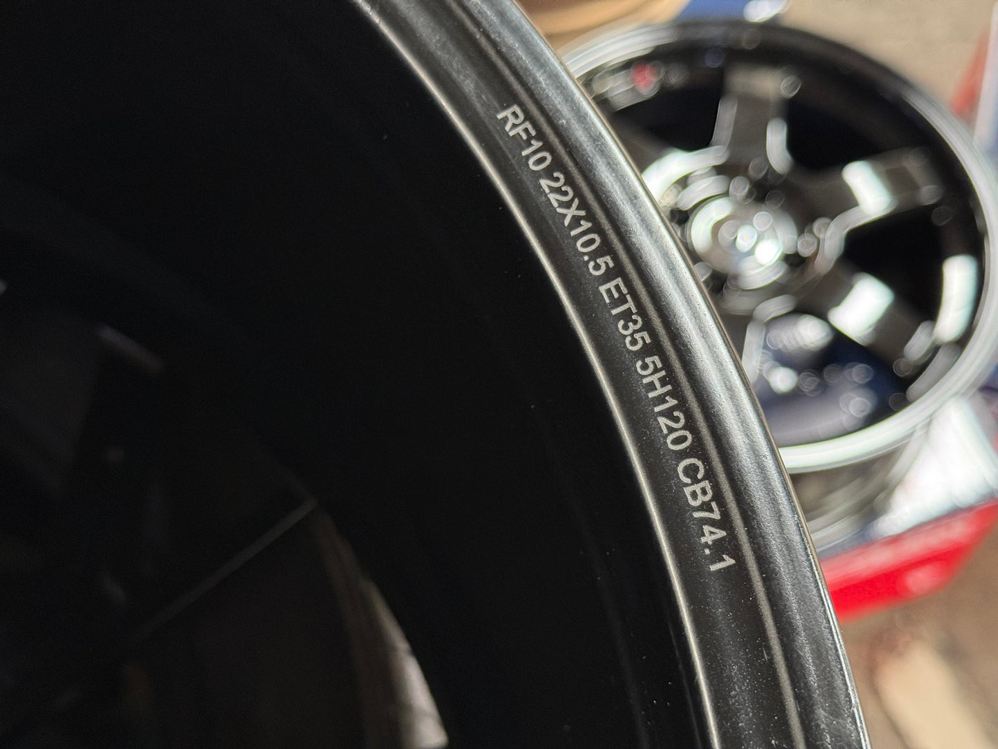 New 22X10.5 ET35 Brixton Forged RF10 Rim (4 wheel) Gloss Black 5X120