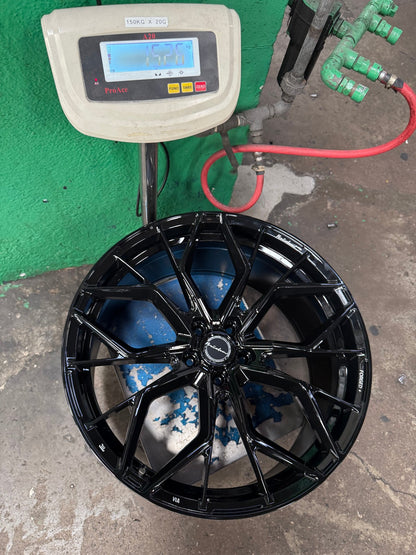 New 22X10.5 ET35 Brixton Forged RF10 Rim (4 wheel) Gloss Black 5X120