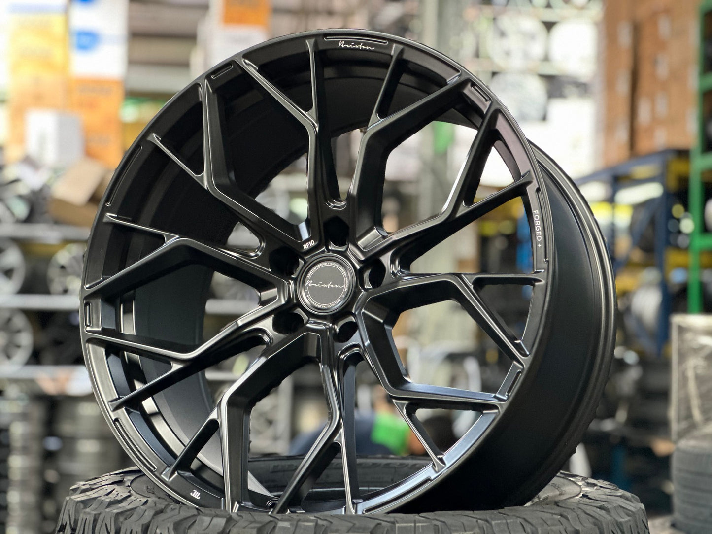 New 22X10.5 ET35 Brixton Forged RF10 Rim (4 wheel) Matt Black 5X120