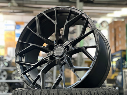 New 22X10.5 ET35 Brixton Forged RF10 Rim (4 wheel) Matt Black 5X120