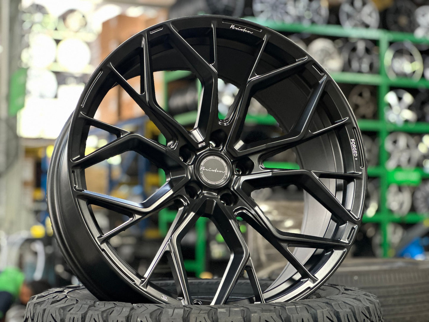 New 22X10.5 ET35 Brixton Forged RF10 Rim (4 wheel) Matt Black 5X120