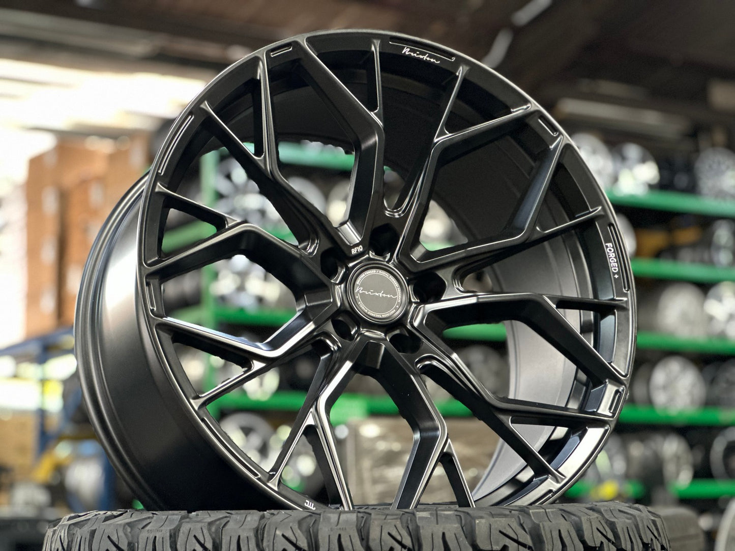 New 22X10.5 ET35 Brixton Forged RF10 Rim (4 wheel) Matt Black 5X120
