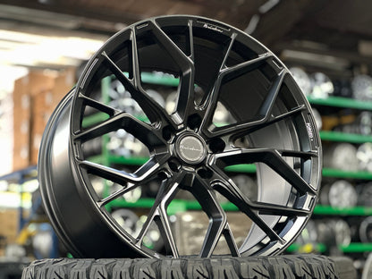 New 22X10.5 ET35 Brixton Forged RF10 Rim (4 wheel) Matt Black 5X120