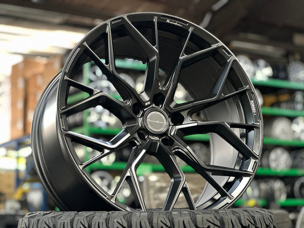New 22X10.5 ET35 Brixton Forged RF10 Rim (4 wheel) Matt Black 5X120
