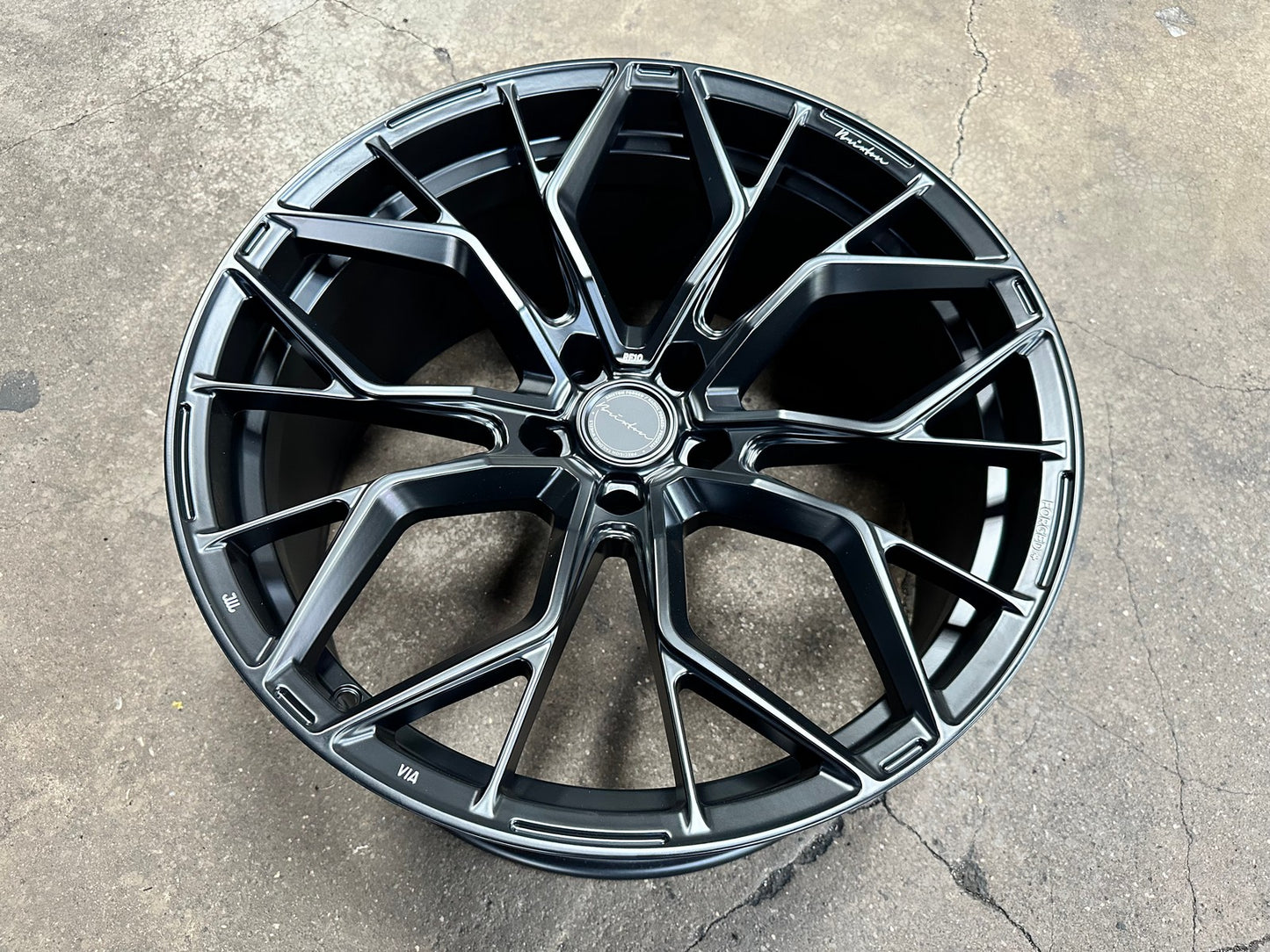 New 22X10.5 ET35 Brixton Forged RF10 Rim (4 wheel) Matt Black 5X120