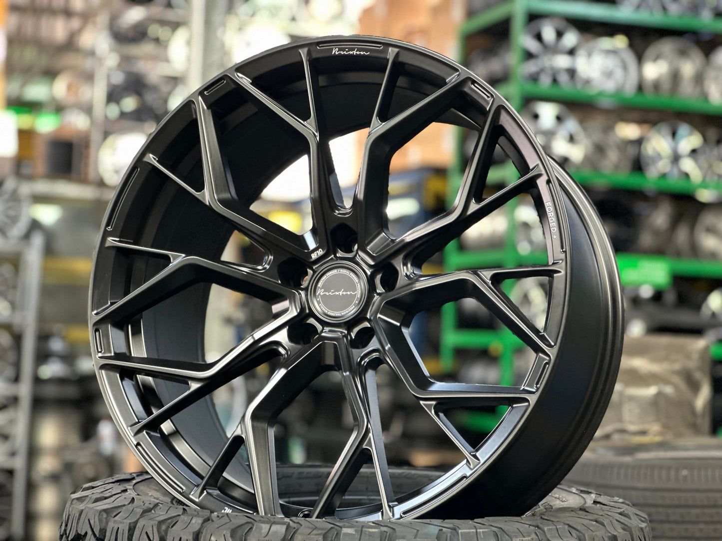 New 22X10.5 ET25 Brixton Forged RF10 Rim (4 wheel) Matt Black 5X130