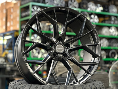 New 22X10.5 ET25 Brixton Forged RF10 Rim (4 wheel) Matt Black 5X130