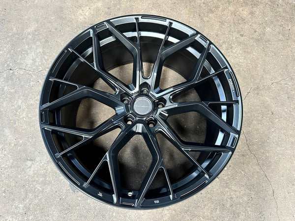 New 22X10.5 ET25 Brixton Forged RF10 Rim (4 wheel) Matt Black 5X130